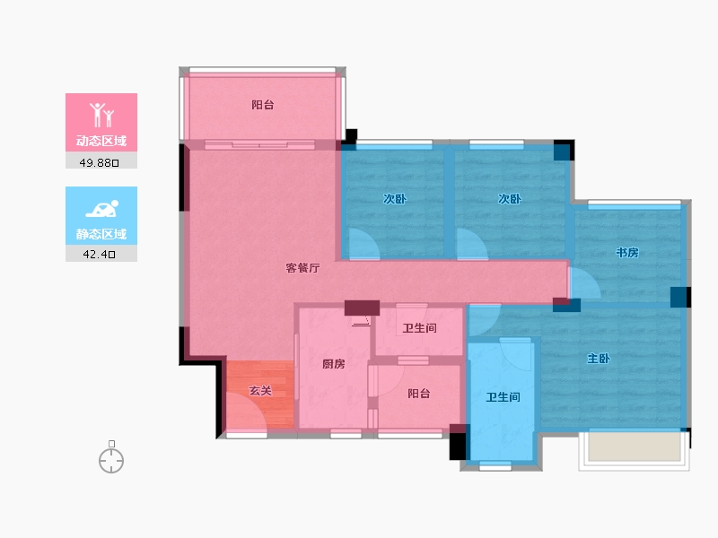 四川省-成都市-正坤悦澜庭-81.28-户型库-动静分区