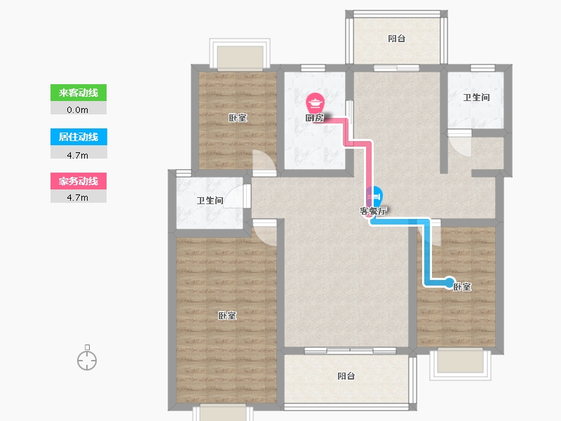 贵州省-安顺市-时鼎绿洲-103.83-户型库-动静线