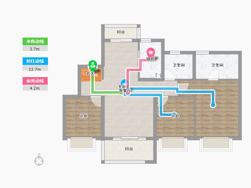 四川省-成都市-青白江万达-86.58-户型库-动静线