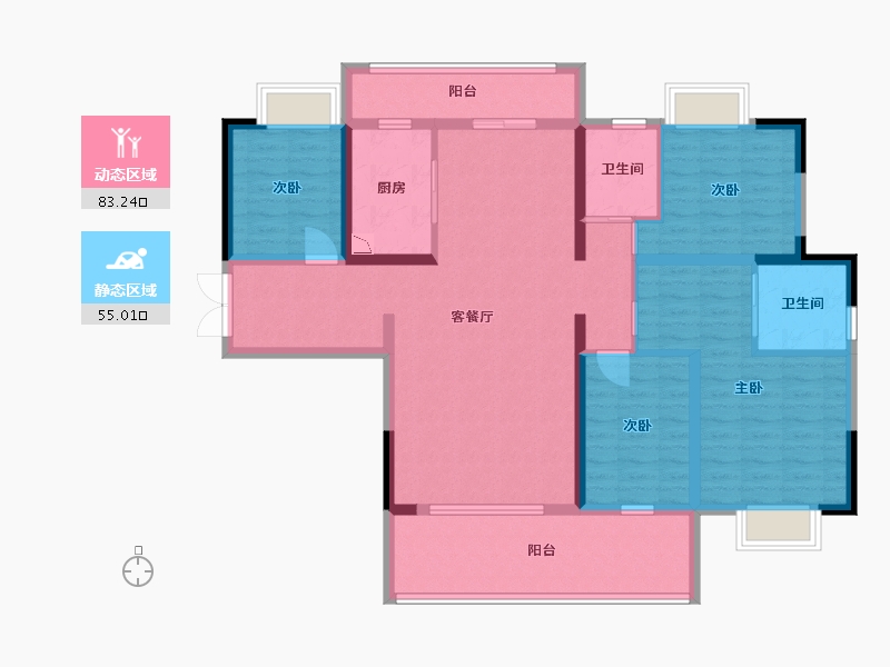 贵州省-贵阳市-首钢贵州之光-123.29-户型库-动静分区