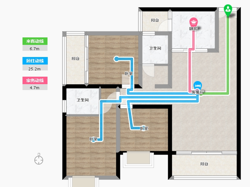 贵州省-安顺市-宝捷地产黔中1号-98.78-户型库-动静线