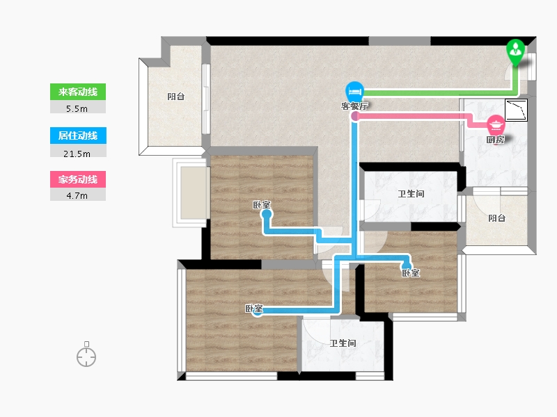 四川省-眉山市-天府未来城-75.15-户型库-动静线