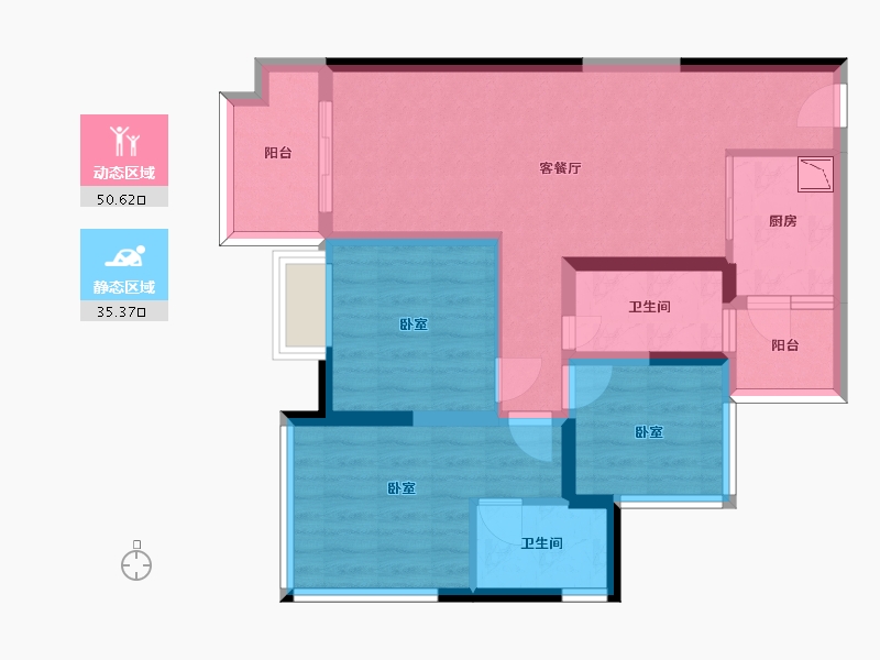 四川省-眉山市-天府未来城-75.15-户型库-动静分区