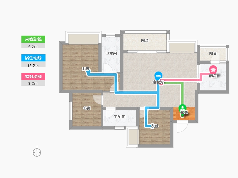 四川省-成都市-蓝光长岛城-80.73-户型库-动静线