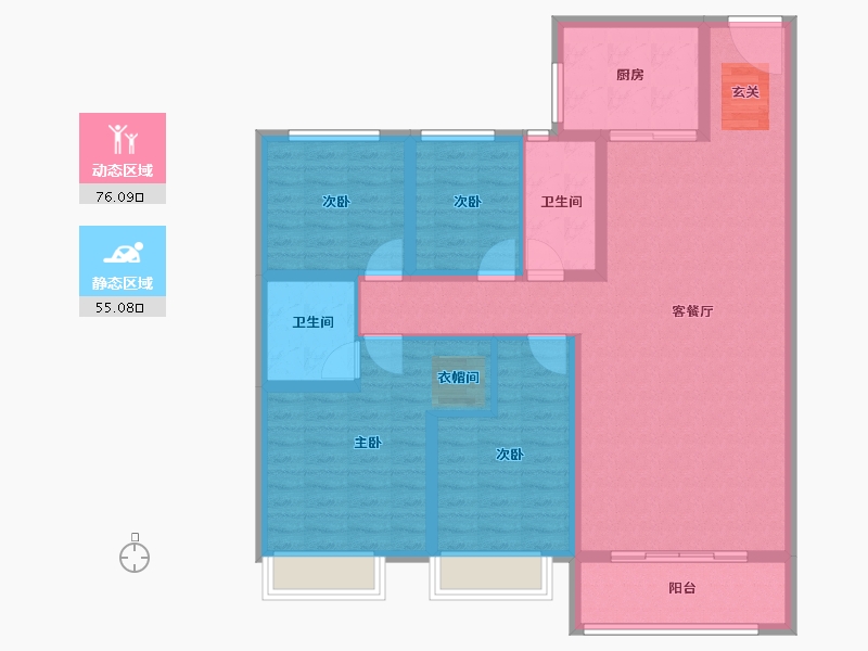 河北省-石家庄市-辛集碧桂园天玺-118.00-户型库-动静分区