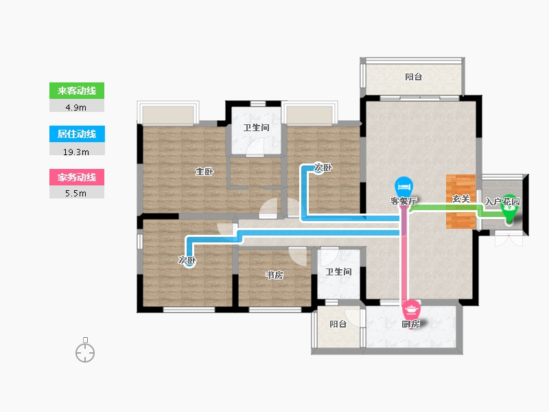 贵州省-铜仁市-虹祥·锦江壹品-131.74-户型库-动静线