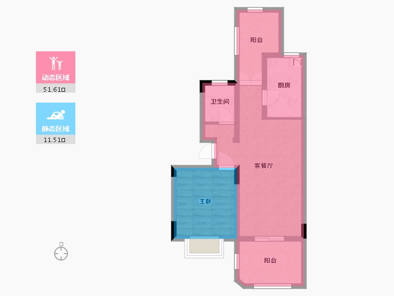 四川省-巴中市-普达阳光-55.05-户型库-动静分区