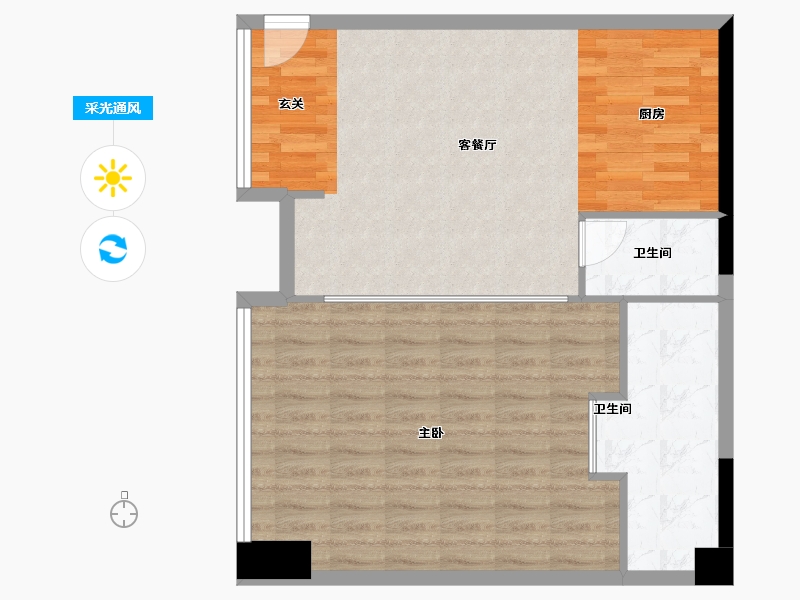 四川省-成都市-D10天府D-ONE-73.81-户型库-采光通风