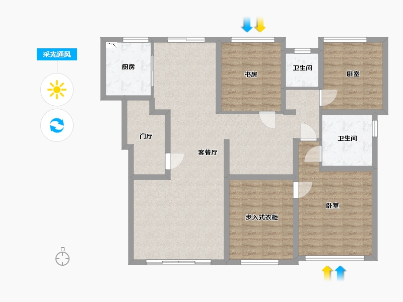 四川省-成都市-德商御璟天骄-115.99-户型库-采光通风