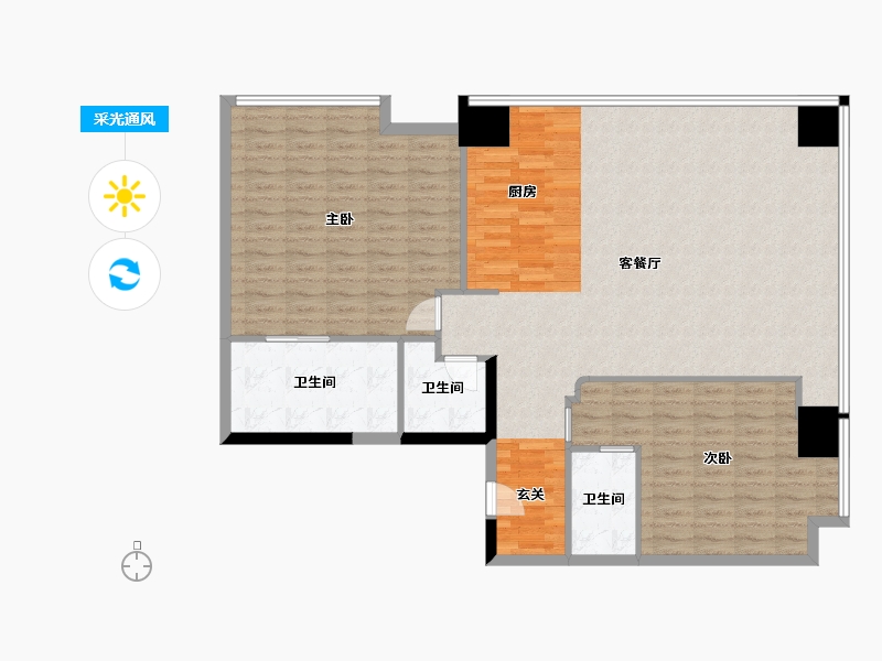 四川省-成都市-D10天府D-ONE-124.53-户型库-采光通风