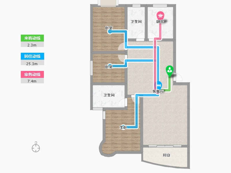 贵州省-遵义市-方圆学府壹号-109.92-户型库-动静线