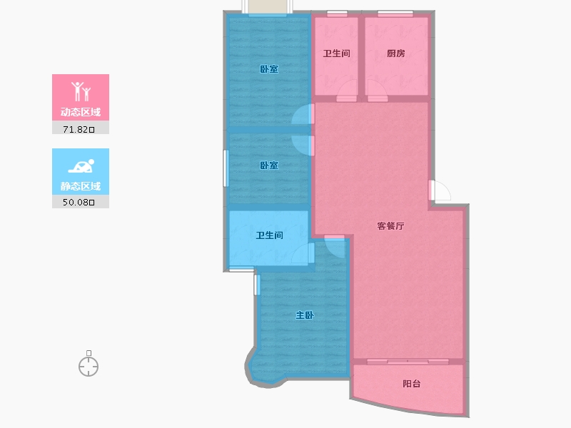 贵州省-遵义市-方圆学府壹号-109.92-户型库-动静分区