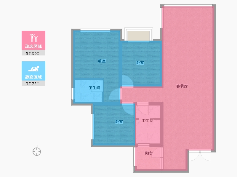 四川省-成都市-鹭湖宫17区全景舱-84.00-户型库-动静分区