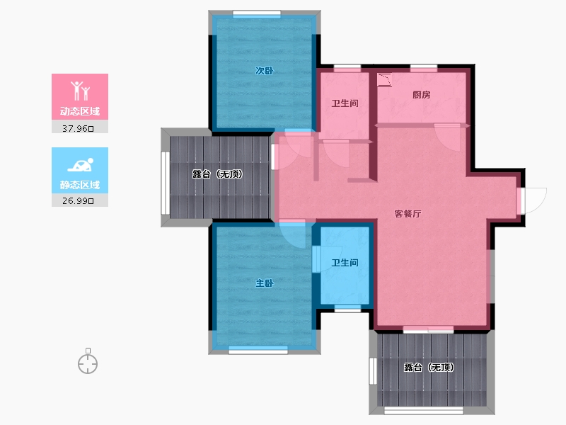 四川省-巴中市-普达阳光-71.57-户型库-动静分区