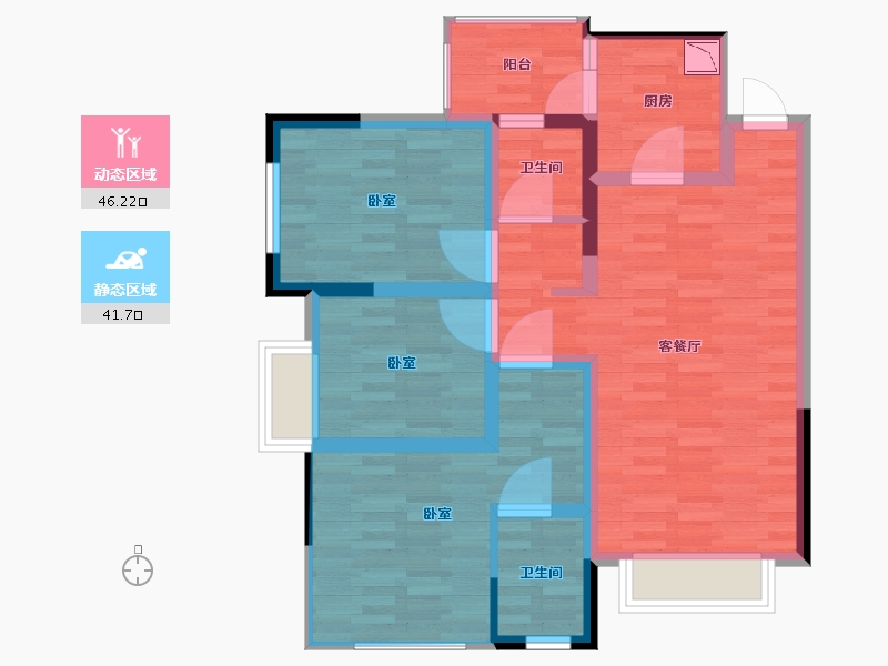 四川省-眉山市-锦绣滨江华府-77.80-户型库-动静分区