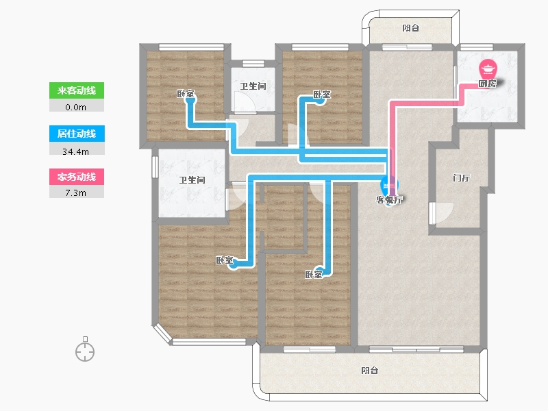 四川省-成都市-德商御璟天骄-131.16-户型库-动静线