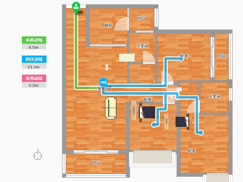 贵州省-安顺市-宝捷地产黔中1号-93.10-户型库-动静线