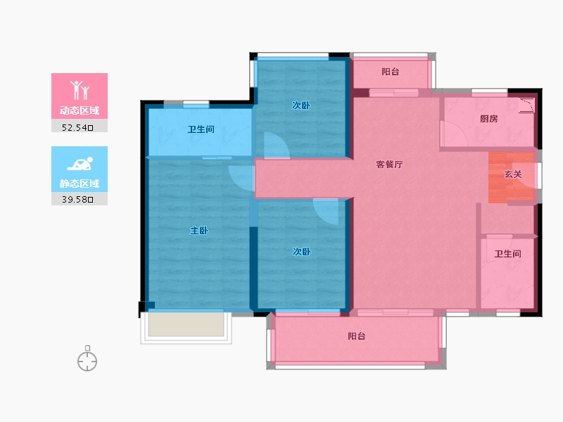 四川省-成都市-青白江万达-82.40-户型库-动静分区