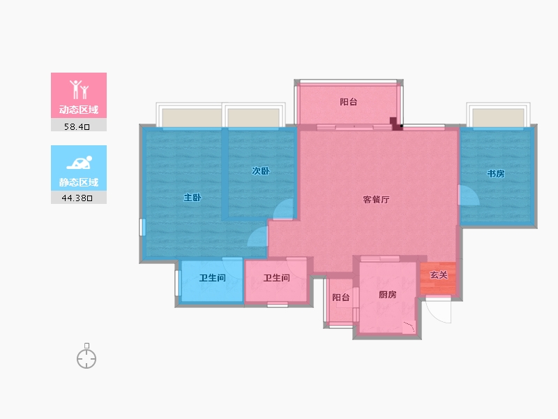 四川省-成都市-蓝光未来-92.24-户型库-动静分区