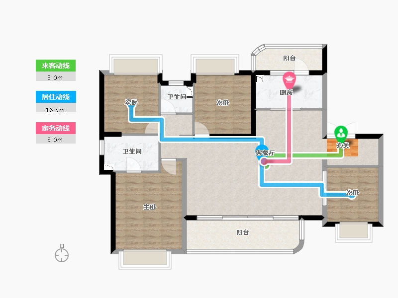 四川省-成都市-蓝光未来-114.87-户型库-动静线