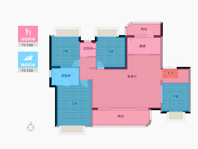 四川省-成都市-蓝光未来-114.87-户型库-动静分区