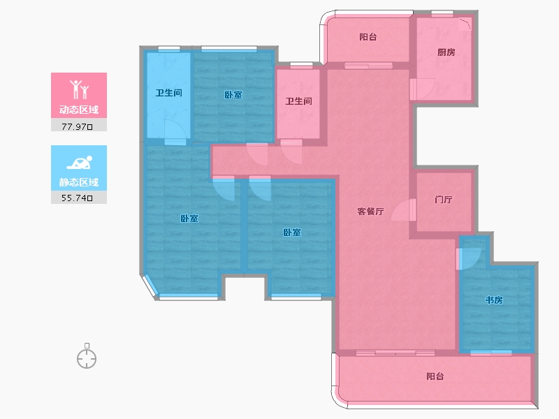 四川省-成都市-德商御璟天骄-118.55-户型库-动静分区