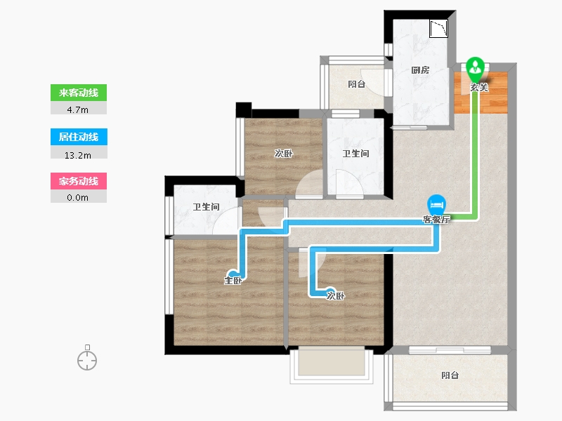 四川省-成都市-青白江万达-67.94-户型库-动静线