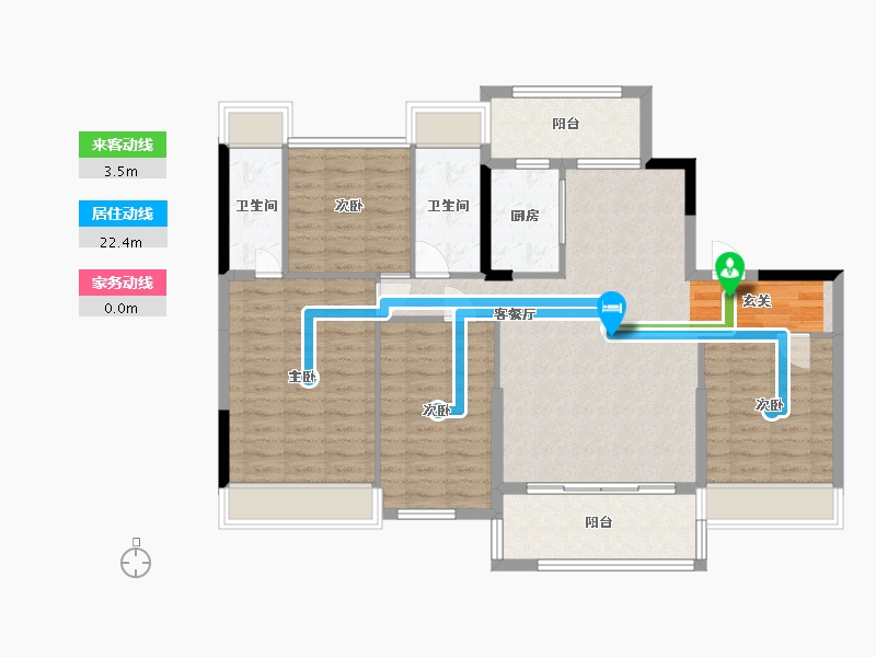 贵州省-贵阳市-碧桂园西南上城-108.72-户型库-动静线