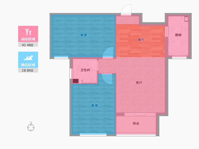 河北省-石家庄市-春熙雅园-65.07-户型库-动静分区