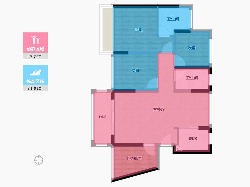 广东省-深圳市-吉祥悦府-69.91-户型库-动静分区