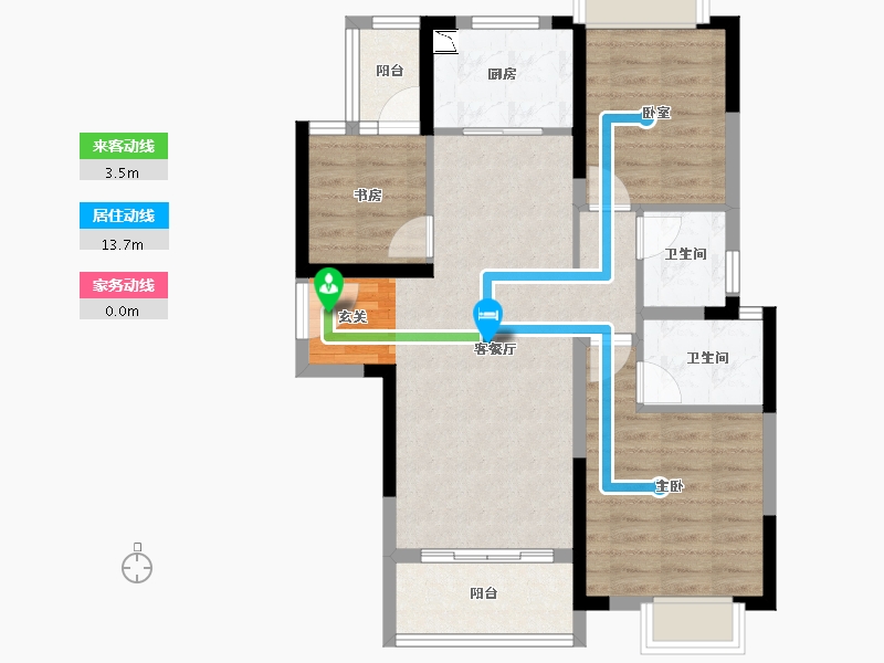 四川省-成都市-新城瑞升悦隽西江-76.99-户型库-动静线