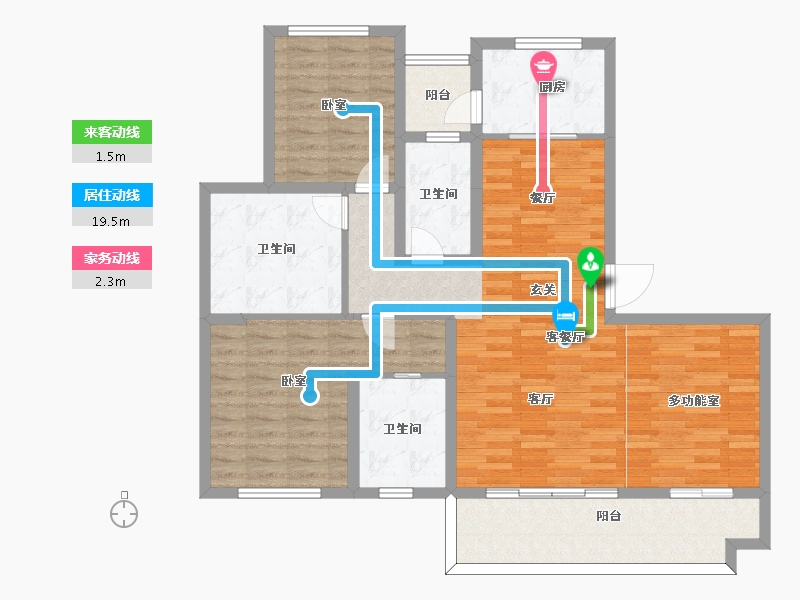 四川省-成都市-隆腾凌云府-111.54-户型库-动静线