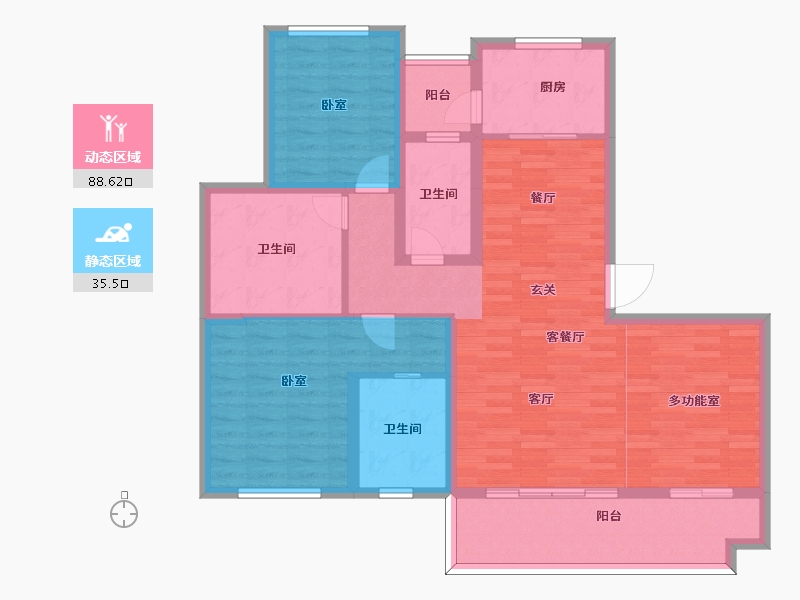 四川省-成都市-隆腾凌云府-111.54-户型库-动静分区