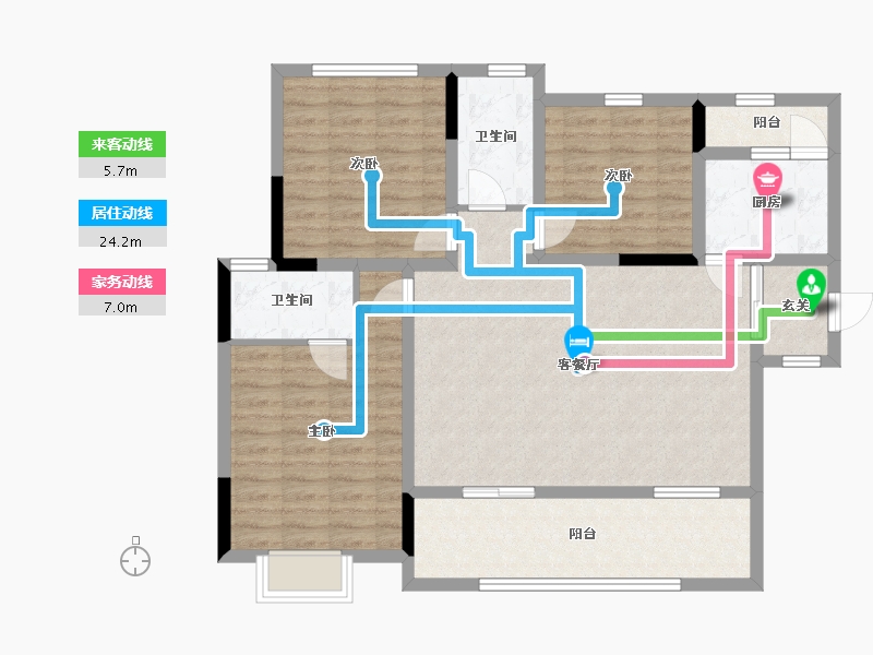 四川省-宜宾市-恒润安宁府-102.92-户型库-动静线