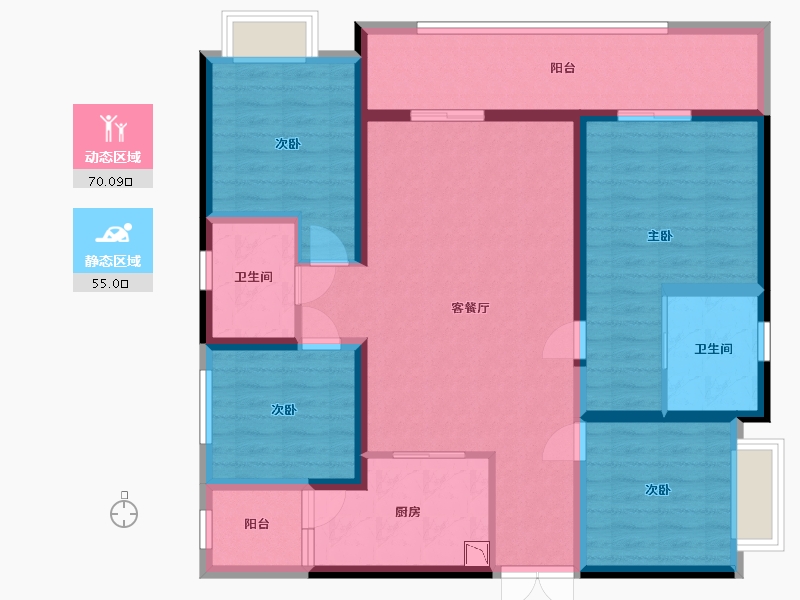 四川省-宜宾市-华侨城三江口CBD-111.22-户型库-动静分区