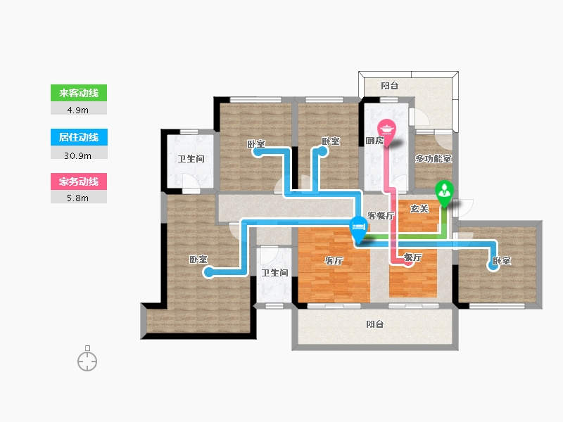 四川省-成都市-隆腾凌云府-131.51-户型库-动静线