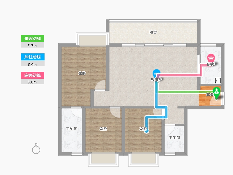 贵州省-铜仁市-阳光城·丽景湾-92.51-户型库-动静线