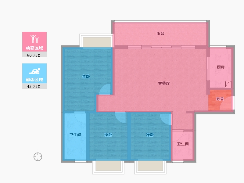 贵州省-铜仁市-阳光城·丽景湾-92.51-户型库-动静分区