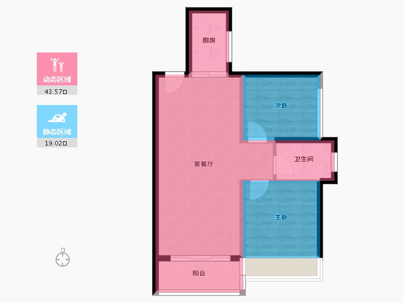 广东省-深圳市-吉祥悦府-55.77-户型库-动静分区