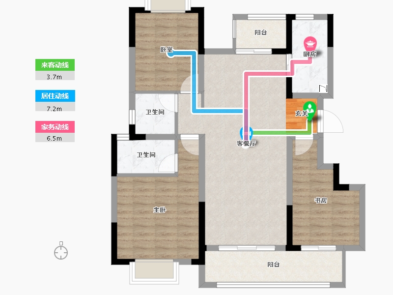 四川省-成都市-新城瑞升悦隽西江-91.79-户型库-动静线