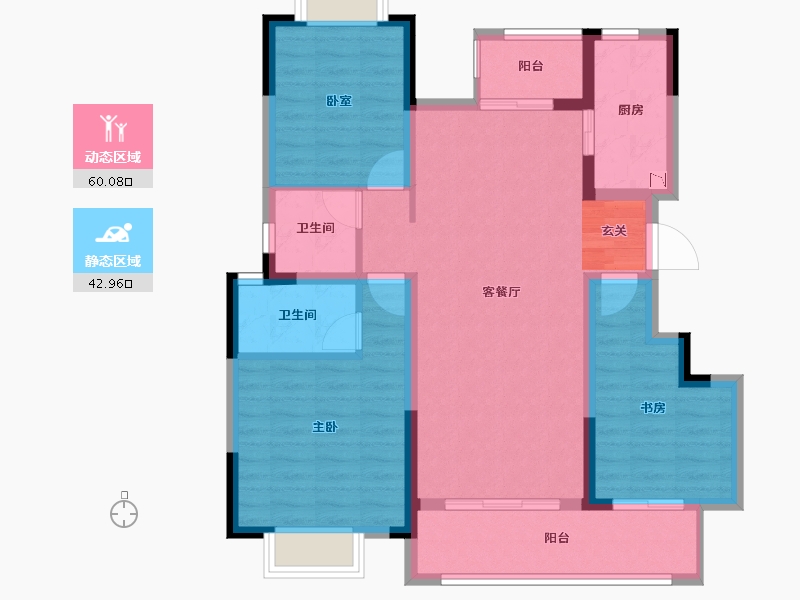 四川省-成都市-新城瑞升悦隽西江-91.79-户型库-动静分区