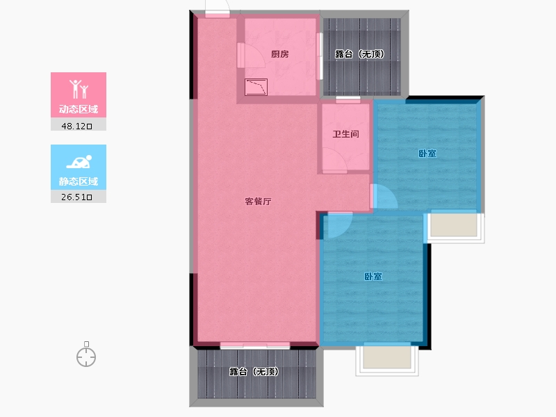 贵州省-安顺市-金星天下城-79.35-户型库-动静分区