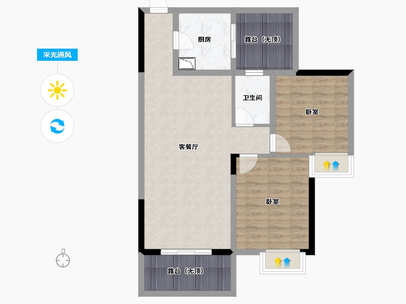 贵州省-安顺市-金星天下城-79.35-户型库-采光通风