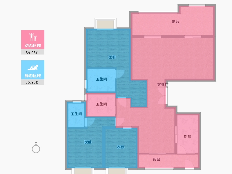 贵州省-贵阳市-乐湾国际城-131.25-户型库-动静分区