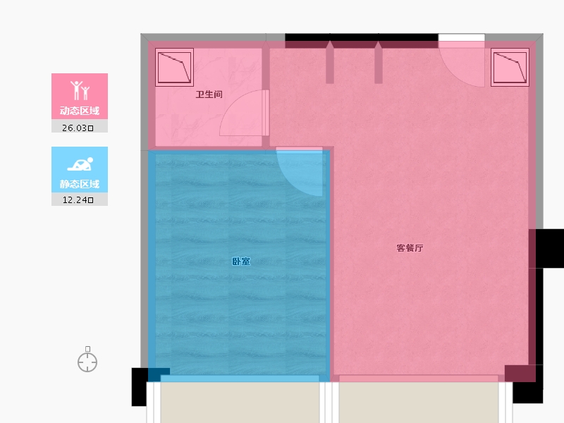 四川省-成都市-华侨城云创中心-33.64-户型库-动静分区