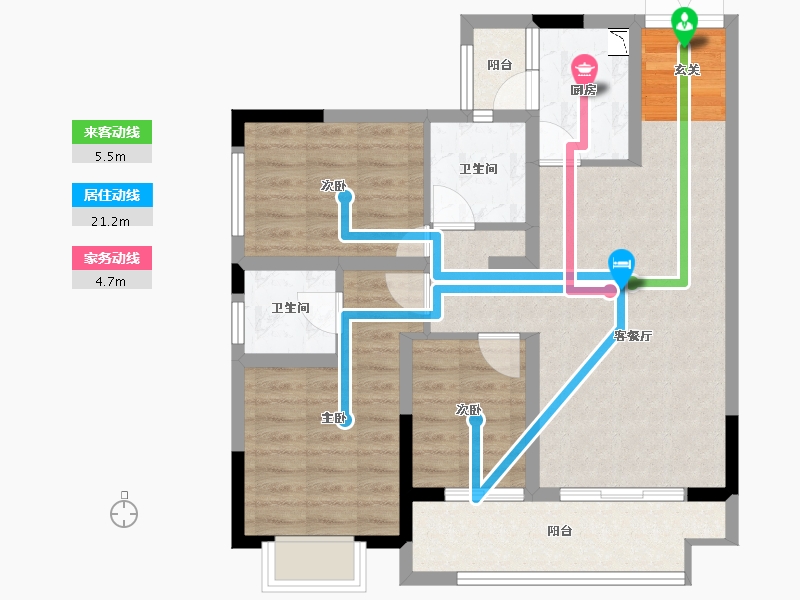 四川省-成都市-彭州万达广场-78.29-户型库-动静线