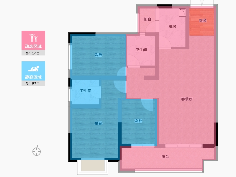 四川省-成都市-彭州万达广场-78.29-户型库-动静分区