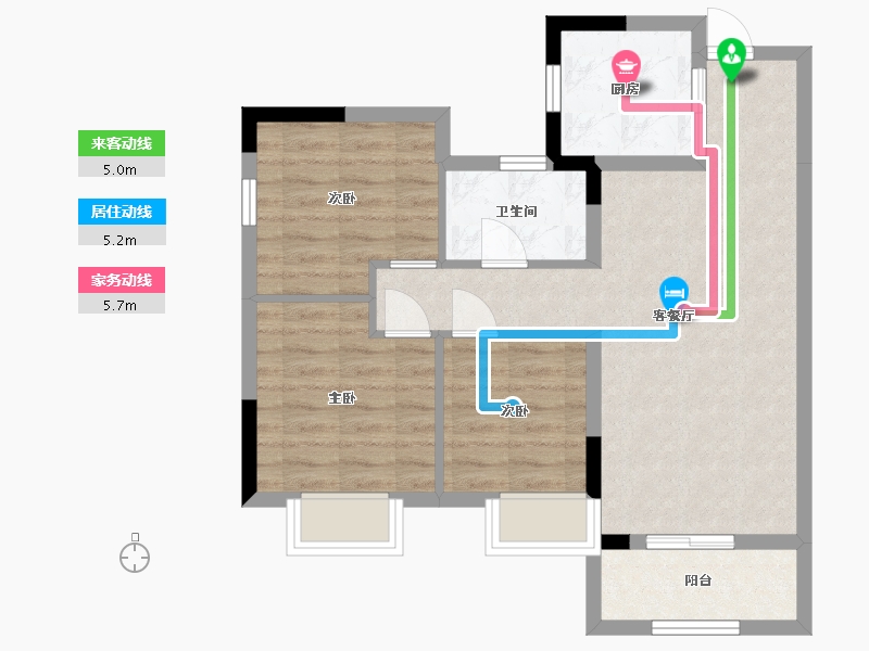 贵州省-贵阳市-永实御湖尚城-66.63-户型库-动静线