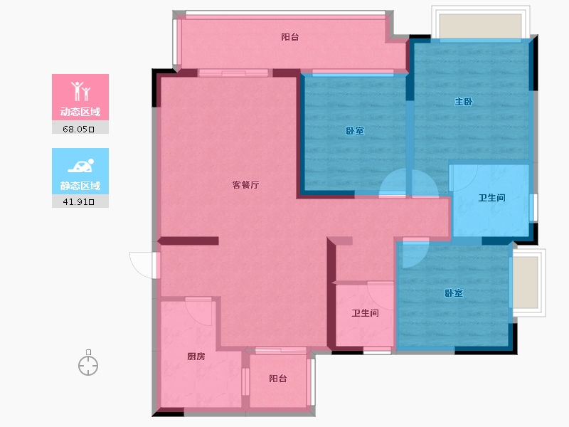 四川省-成都市-置信丽都府-97.64-户型库-动静分区