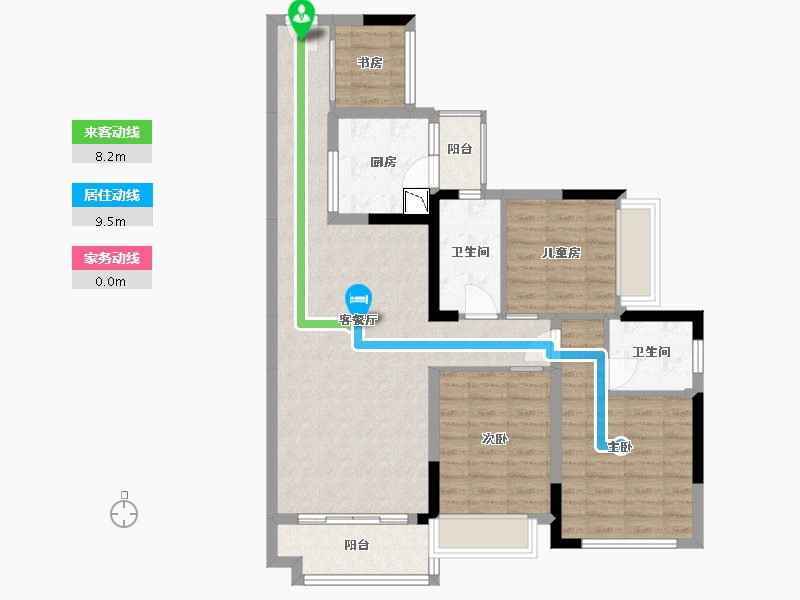 贵州省-贵阳市-永实御湖尚城-92.39-户型库-动静线